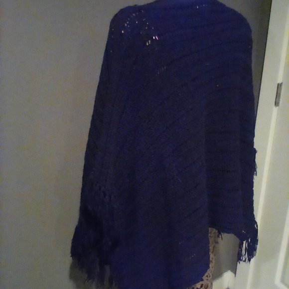 Ralph Lauren Poncho Black Medium - Picture 1 of 4